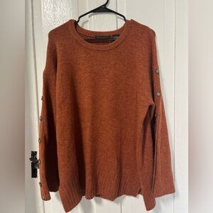 Preswick & Moore Rust Sweater with Button Accents
